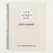 Persoonlijke Zakelijke Bedrijfslogo Sjabloon Beige Planner (Voorkant)