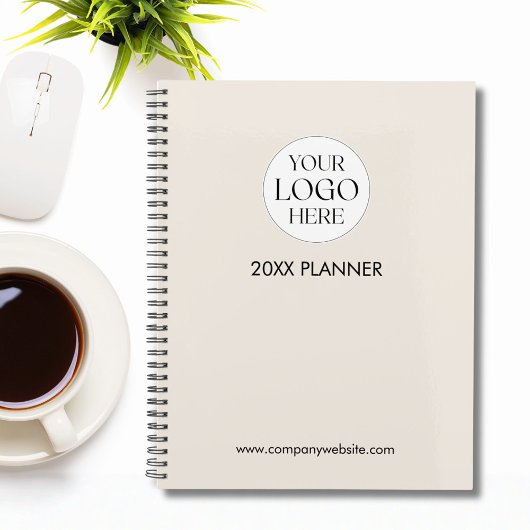 Persoonlijke Zakelijke Bedrijfslogo Sjabloon Beige Planner