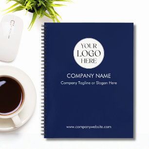 Persoonlijke Zakelijke Bedrijfslogo Sjabloon Blauw Notitieboek