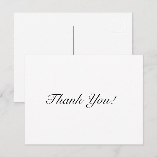 Persoonlijke zakelijke dank briefkaart (Voorkant / Achterkant)