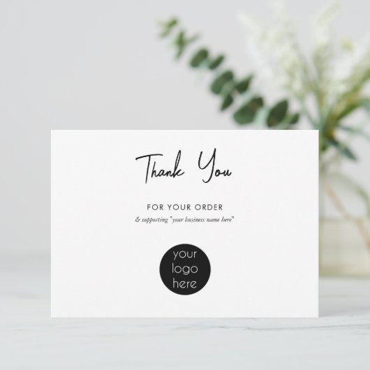 Persoonlijke zakelijke dank Logo Bedankkaart (Staand voorkant)