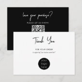 Persoonlijke zakelijke dank Logo Bedankkaart (Voorkant / Achterkant)