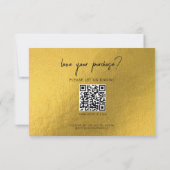 Persoonlijke zakelijke dank Logo Gold Bedankkaart (Achterkant)