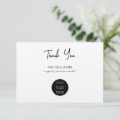 Persoonlijke zakelijke dank Logo Kraft Bedankkaart (Staand voorkant)