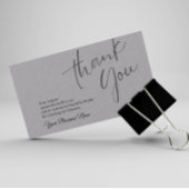 Persoonlijke zakelijke dank visitekaartje