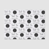 Persoonlijke zakelijke dank - zwart-wit Logo Tissuepapier (Voorkant)