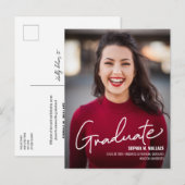 Persoonlijke zakelijke en financiële foto afstuder aankondigingskaart (Voorkant / Achterkant)