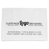 Persoonlijke Zakelijke Logo Bedrijf Groot Cadeauzakje (Voorkant)