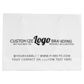 Persoonlijke Zakelijke Logo Bedrijf Groot Cadeauzakje (Achterkant)