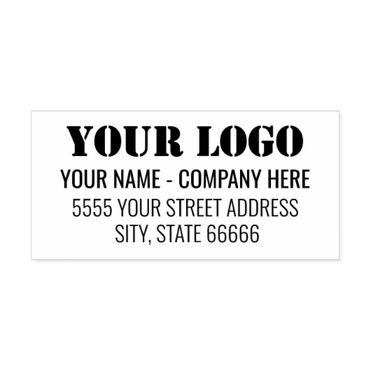 Persoonlijke Zakelijke Logo Naam Adres Stempel (Design)