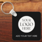 Persoonlijke Zakelijke Logo QR Code Moderne Werkne Sleutelhanger (Voorkant)