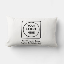 Persoonlijke zakelijke logo-tekst branding lendenk kussen