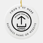 Persoonlijke Zakelijke Logo Tekst Kerstmis Keramisch Ornament (Achterkant)