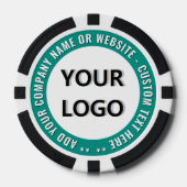 Persoonlijke Zakelijke Logo Tekst Poker Chips Sjab (Voorkant)