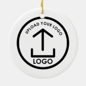 Persoonlijke Zakelijke Op maat Gemaakte Ronde Logo Keramisch Ornament (Achterkant)