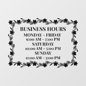 Persoonlijke Zakelijke Urendecoratie Bloemendeur Raamsticker (Vel)