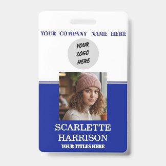 Persoonlijke zakelijke werknemers bedrijfsclip badge
