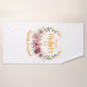 Persoonlijke Zalige Moederdag Florale Badhanddoek (Badhanddoek)