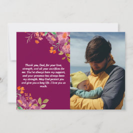 Persoonlijke Zalige Vaderdag kaart met foto