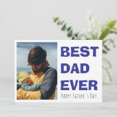 Persoonlijke Zalige Vaderdag kaart met foto (Staand voorkant)