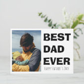 Persoonlijke Zalige Vaderdag kaart met foto (Staand voorkant)