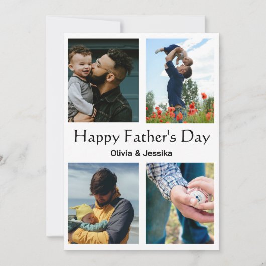 Persoonlijke Zalige Vaderdag kaart met foto (Voorkant)