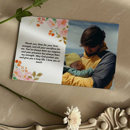 Persoonlijke Zalige Vaderdag kaart met foto