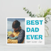 Persoonlijke Zalige Vaderdag kaart met foto (Staand voorkant)