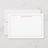 Persoonlijke zalm en witte platte noot kaart (Voorkant)