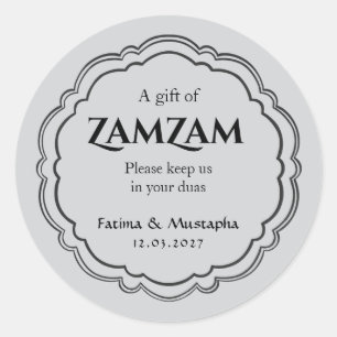 Persoonlijke Zamzam-water-cadeausticker Ronde Sticker
