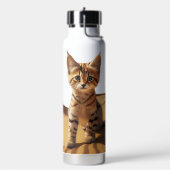 Persoonlijke Zandkat Waterfles (Links)