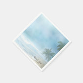 Persoonlijke zandstrand bruiloft servetten (Hoek)