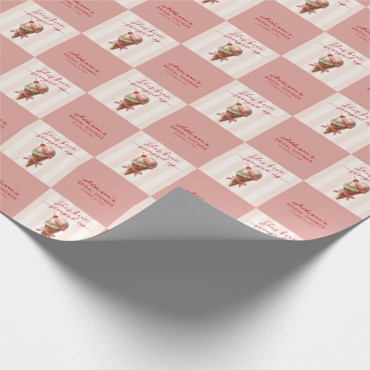 Persoonlijke "Ze is ingepakt" Bruidsdouche Cadeaupapier (Hoek)