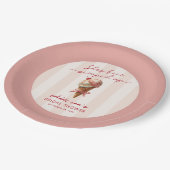 Persoonlijke 'Ze Is Opgeschept' Bruidsfeest Papieren Bordje (Gekanteld)