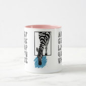 Persoonlijke zebra-alfabetset mok (Midden)