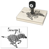 Persoonlijke Zebra Rubberstempel (Gestempeld)