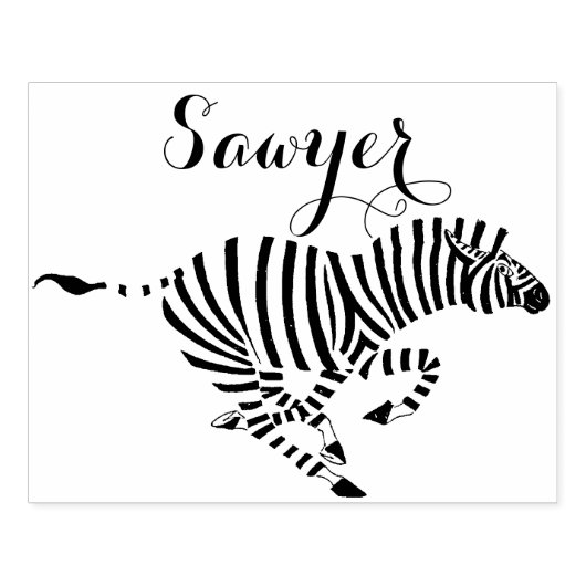 Persoonlijke Zebra Rubberstempel (Afrduk)