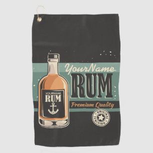Persoonlijke Zeeman Rum Vloeibare Fles Retro Bord Golfhanddoek