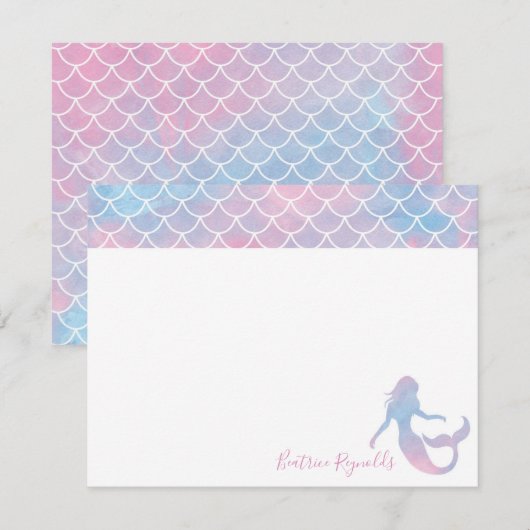 Persoonlijke zeemeermin briefkaart (Voorkant / Achterkant)