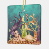 Persoonlijke zeemeermin en zeepaardje onder het Ze Keramisch Ornament (Links)