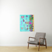 Persoonlijke zeemeermin onder Zee Wall Art Wandkleed (In situ)