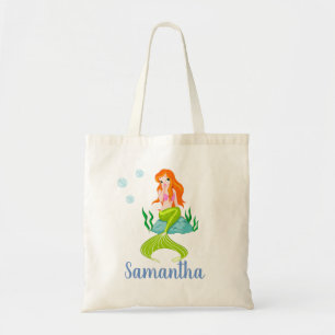 Persoonlijke Zeemeermin Op Maat Gemaakte Naam Meis Tote Bag