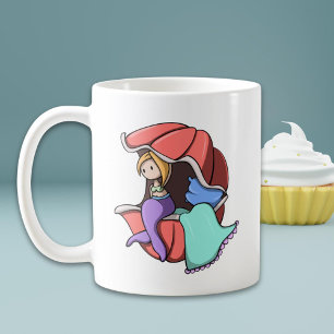 Persoonlijke Zeemeermin Schelp Koffiemok