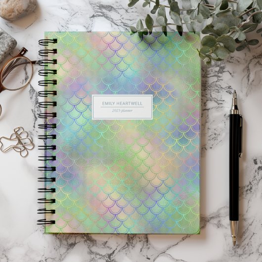 Persoonlijke Zeemeermin Schubben Regenboog Glans 2 Planner