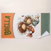 Persoonlijke Zeemeermin Strandhanddoek Strandlaken (Voorkant)