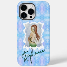 Persoonlijke Zeemeermin Waterverf Originele Kunst Case-Mate iPhone 14 Pro Max Hoesje