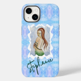 Persoonlijke Zeemeermin Waterverf Originele Kunst Case-Mate iPhone 14 Hoesje
