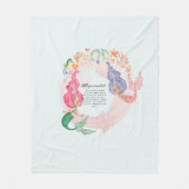 Persoonlijke Zeemeerminnen Fleece Deken (Voorkant)