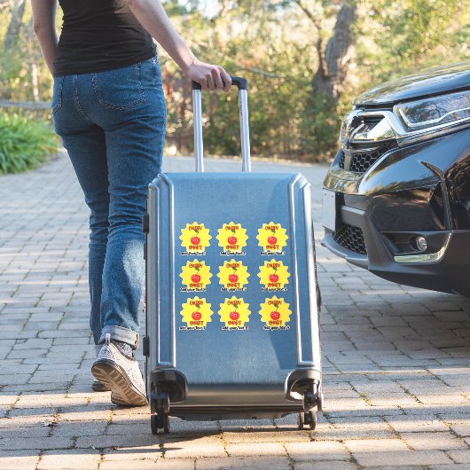 Persoonlijke, zeer slimme Sticker voor leraar belo (Koffer Insitu)