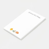 Persoonlijke zeeschelpen waterverf Notitieblok Post-it® Notes (Schuin)